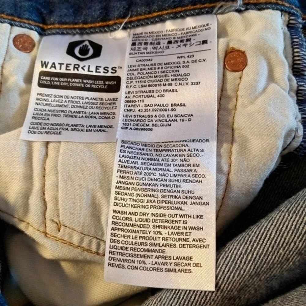 Levi's 501 Mens Button Fly Dark Wash Jeans sz 38/30